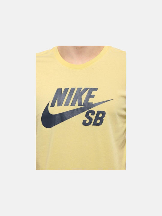 Nike SB Αθλητικό Ανδρικό T-shirt Κίτρινο με Λογότυπο
