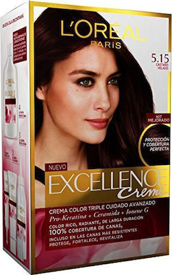 L'Oreal Paris Excellence Cream Colour Set Hair Dye 5.15 Chocolate Coffee 48ml