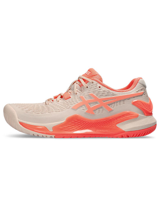 ASICS Gel-resolution 9 Γυναικεία Παπούτσια Τένις για Όλα τα Γήπεδα Πορτοκαλί