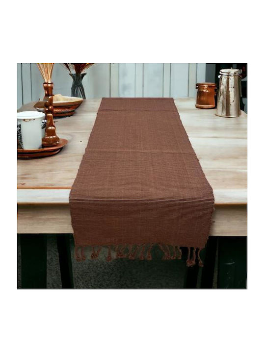 Linea Home Runner Cotton Coffee 33x150cm