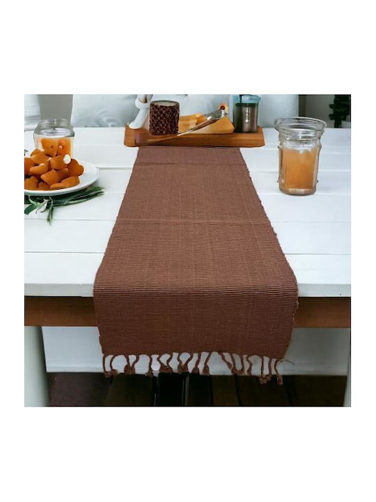 Linea Home Runner Cotton Coffee 33x150cm