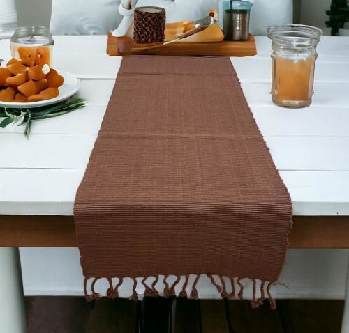 Linea Home Ράνερ Βαμβακερό Καφέ 33x150εκ.