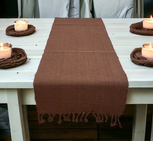Linea Home Ράνερ Βαμβακερό Καφέ 33x150εκ.
