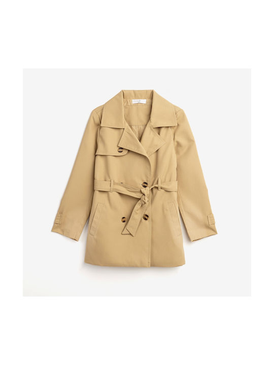 Funky Kids Trench Coat Faded Sand