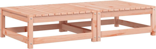 Wooden Cube Garden Stool with Cushion 2 Pieces 70x70x30cm