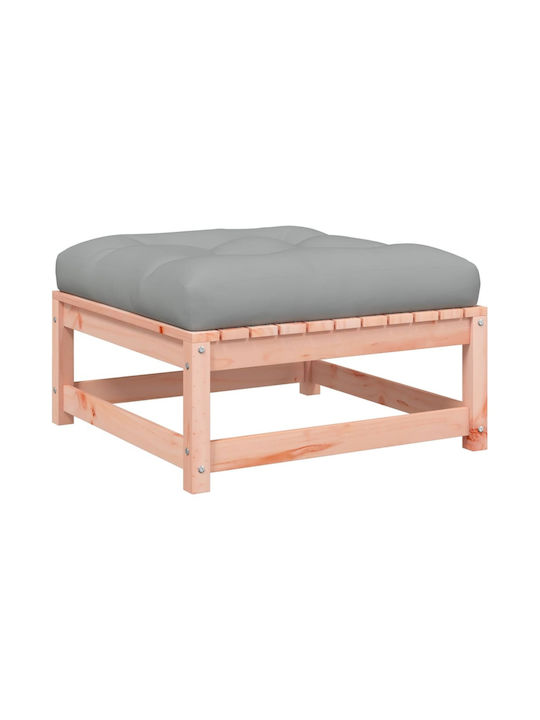 Wooden Cube Garden Stool with Cushion 2 Pieces 70x70x30cm