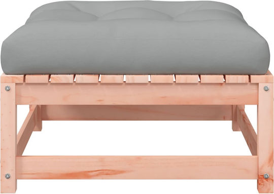 Wooden Cube Garden Stool with Cushion 2 Pieces 70x70x30cm