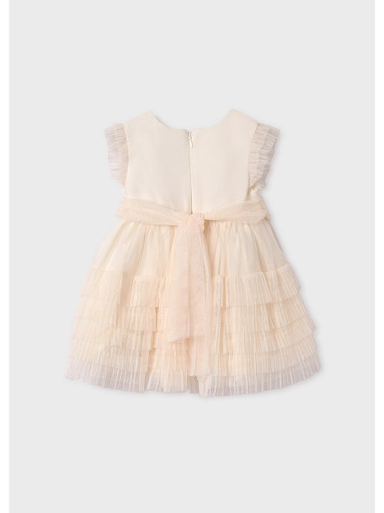 Abel & Lula Kids Dress Tulle Ecru