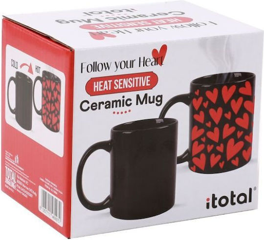 Total Gift Hearts Wärmewechsel Becher Keramik Rot