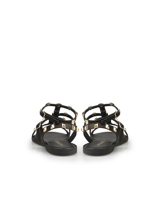 Sagiakos Women's Flat Sandals in Black Color