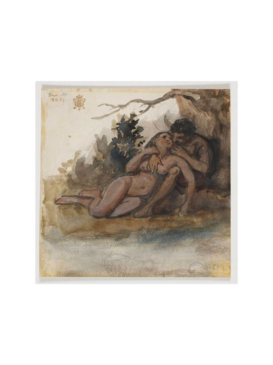 A Naked Couple By A Tree By Wilhelm Marstrand 1 Gemälde auf Leinwand 110x110cm