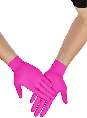 Mercator Medical Nitrylex Nitrile Examination Gloves Powder Free Fuchsia 100pcs