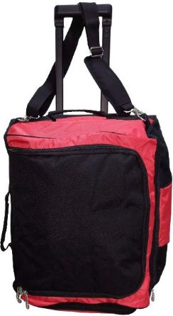 Polo Trolley Amsterdam Sack Voyage 40lt Black / Red with Wheels Fabric L50xW25xH40cm