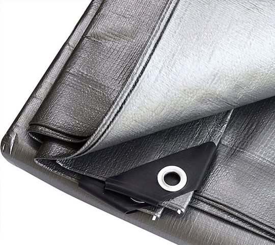 Grasher Waterproof Tarpaulin 120gr/m² 8x5m. Light Type Gray