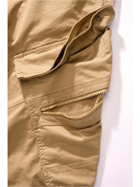 Brandit Men's Trousers Cargo in Slim Fit Camel