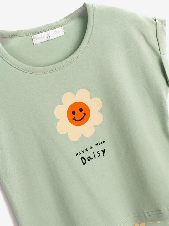 Funky Kids Clothing Set with Leggings in Pistachio 2 Pieces
