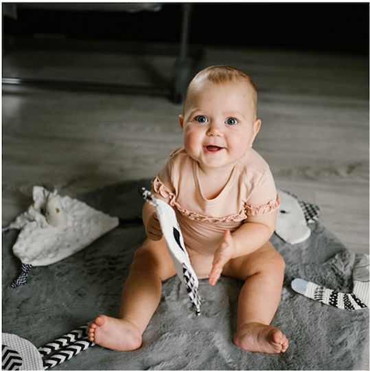 Babyono Πανάκι Μωρού Happy Panda Blink Shine Λευκό