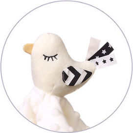 Babyono Baby-Windeln Little Birdie Weiß