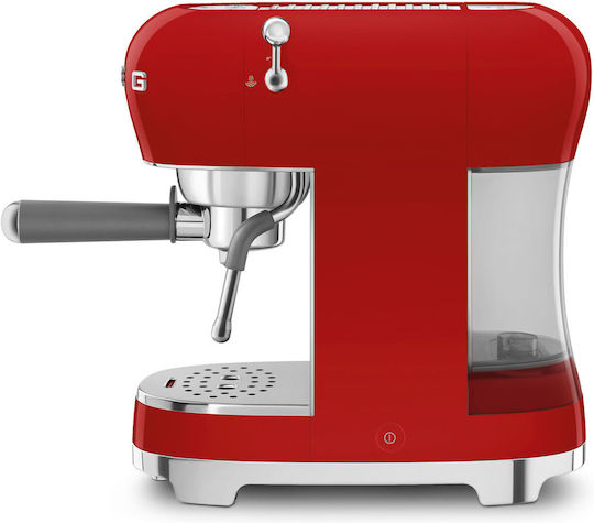 Smeg Espressomaschine 1350W Druck 15bar Rot ECF02RDEU