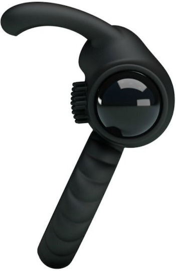 Pretty Love Eudora Vibrating Cock Ring Schwanz Silikon Schwarz