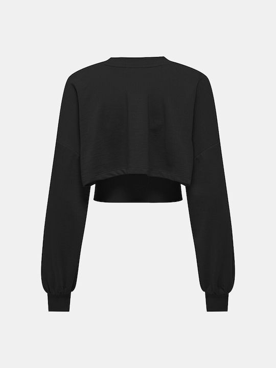 Only Women's Cropped Sweatshirt Black