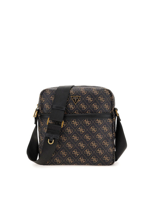 Guess Piele Geantă pentru bărbați Umăr / Crossbody Maro