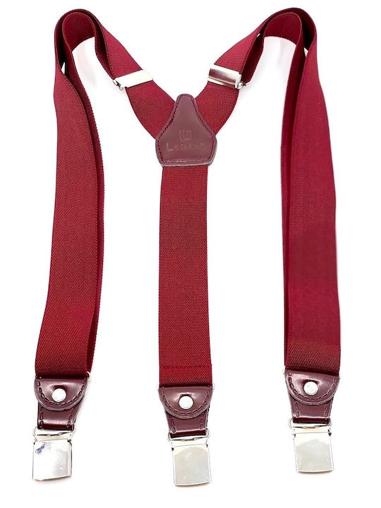 Legend Accessories Suspenders Monochrome Burgundy