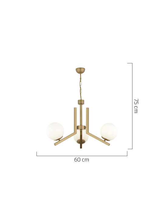 ArteLibre Pendant Light Gold with Socket E27 60x75cm