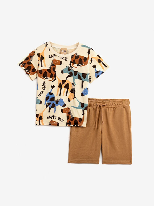 Funky Kids' Set with Shorts Summer 2pcs Multicolour