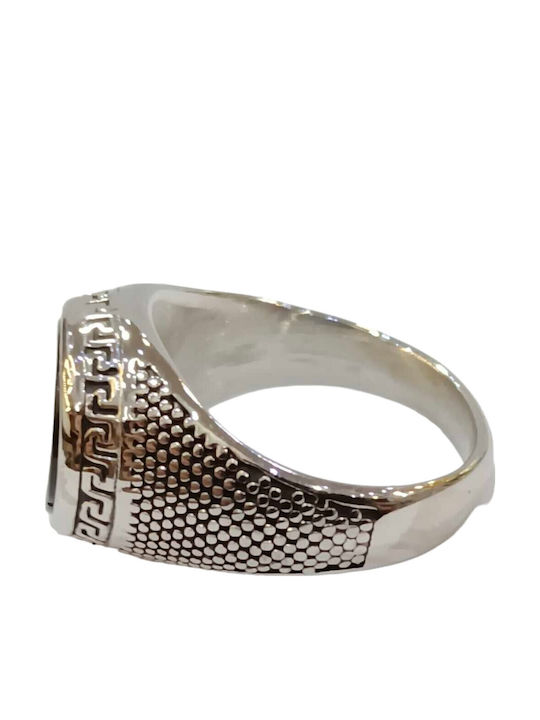 One Jewellery Bărbat Inel cu Pietre din Oțel