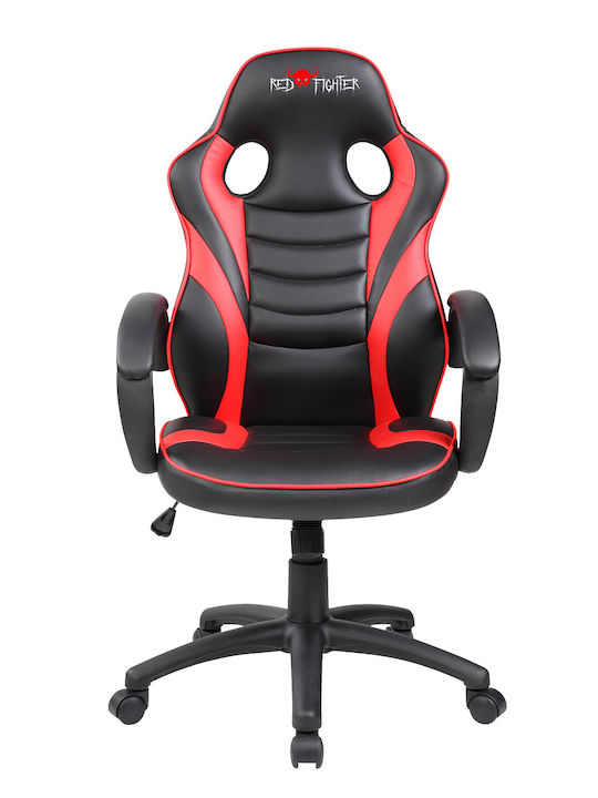 Red Fighter C6 Καρέκλα Gaming Δερματίνης Black/Red