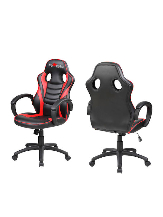 Red Fighter C6 Καρέκλα Gaming Δερματίνης Black/Red