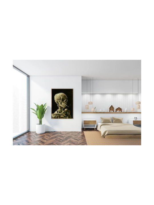 Vincent Van Gogh - Head Of A Skeleton With A Burning Cigarette Painting Copy of Van Gogh on Canvas 30x40cm