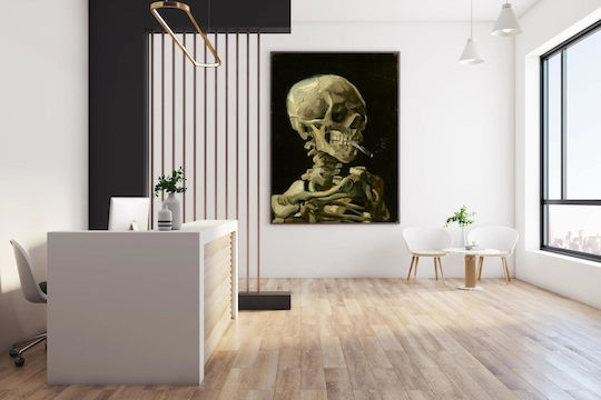 Vincent Van Gogh - Head Of A Skeleton With A Burning Cigarette Картина Копие на Ван Гог Платнен 30x40см