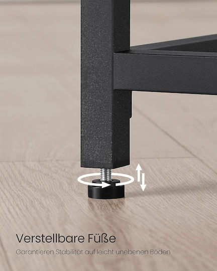 Birou Din Lemn Negru Cu Picioare Metalice 100x50x75cm
