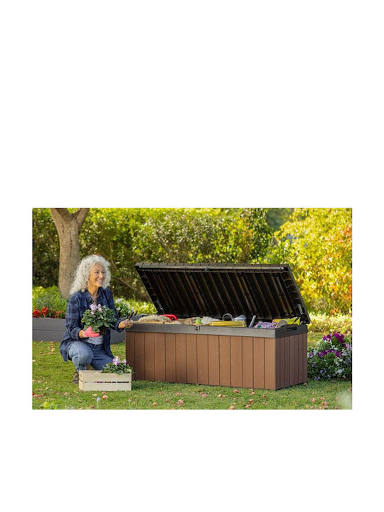 Keter Outdoor Storage Box 380lt Brown L132.2xW55.7xH47.4cm