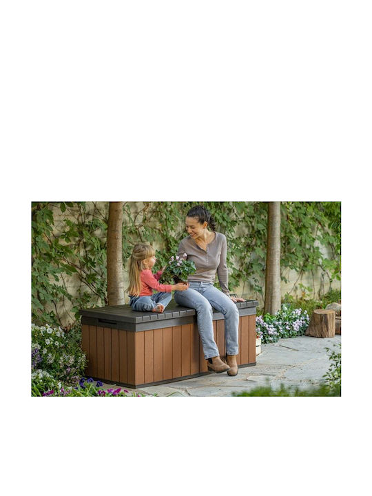 Keter Outdoor Storage Box 380lt Brown L132.2xW55.7xH47.4cm