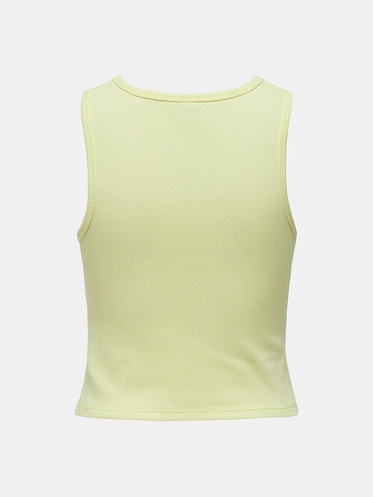 Only Women's Athletic Crop Top Sleeveless Yellow