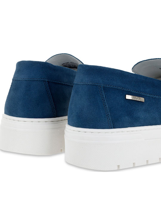 Suede Ανδρικά Loafers σε Μπλε Χρώμα