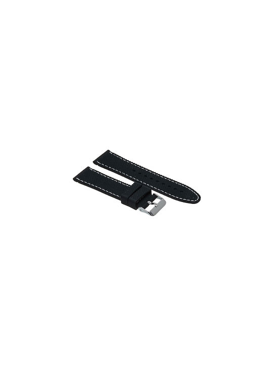 Diloy Straps Rubber Strap Black 18mm