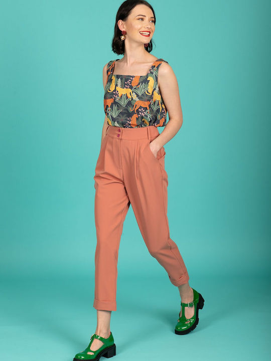 Women's Chino Trousers Slim Fit Orange