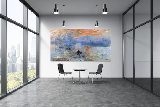 Claude Monet's Impression, Sunrise (1872) Gemälde auf Leinwand 100x70cm