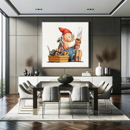 This Image Is One Of 72 From A Swedish Christmas Clip Art Cd (2001) Cartoon By Alphazeta Painting on Canvas 110x110cm