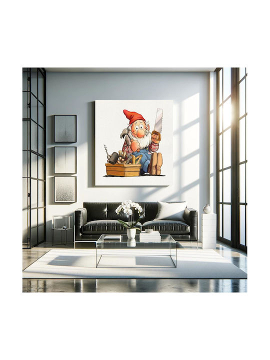 This Image Is One Of 72 From A Swedish Christmas Clip Art Cd (2001) Cartoon By Alphazeta Gemälde auf Leinwand 110x110cm