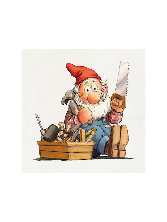 This Image Is One Of 72 From A Swedish Christmas Clip Art Cd (2001) Cartoon By Alphazeta Gemälde auf Leinwand 110x110cm