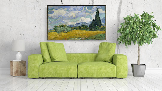 Wheat Field With Cypresses By Vincent Van Gogh Painting Copy of Van Gogh on Canvas 80x50cm