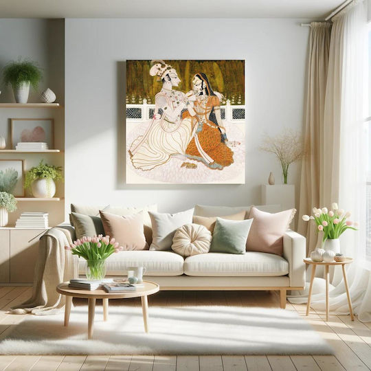 Indian Painting on Canvas 110x110cm