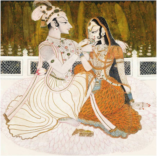 Indian Painting on Canvas 110x110cm