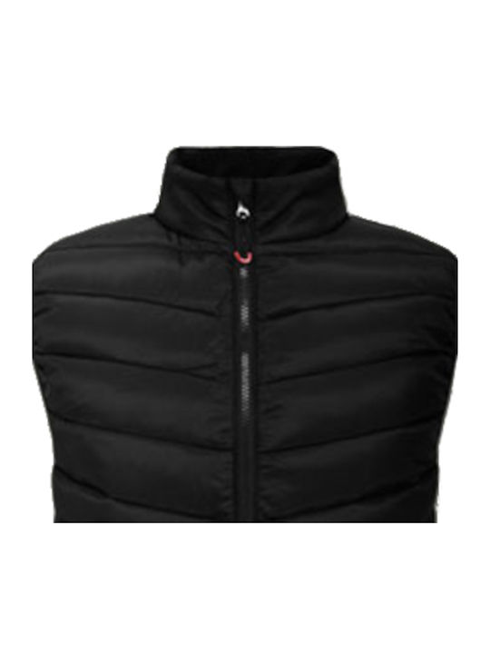 Ärmellos Jacke Puffer Schwarz
