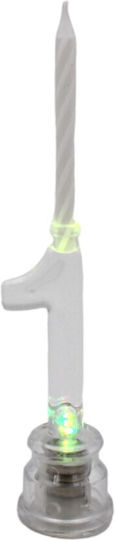 Birthday Candle Number "4" in White Color 8PRT35